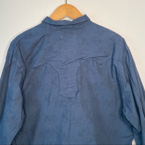 Guess Jeans Casual Blue Long Sleeve Shirt XL - Picture 8 of 11